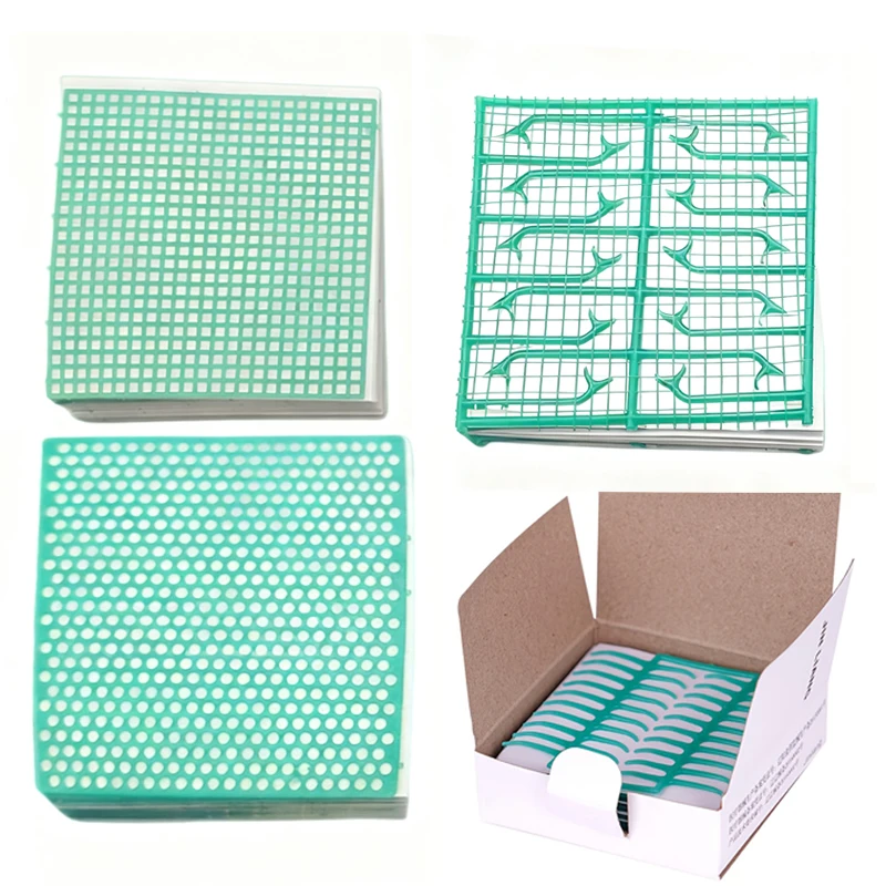 1 Box Dental Wax Mesh Wax Net Round Hole Square Grid Clasp Shape for Cast Metal Partial Design Dental Lab Material