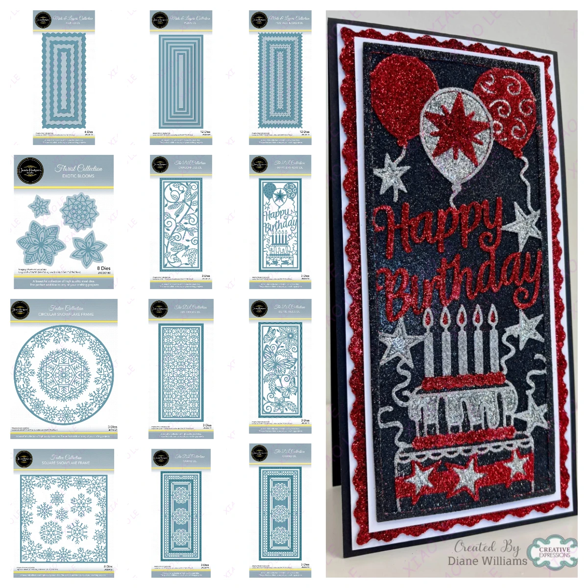 

Happy Birthday Snowflake Frame Metal Craft Cutting Dies For DIY Scrapbooking Paper Diary Decoration Manual Handmade For Embssing