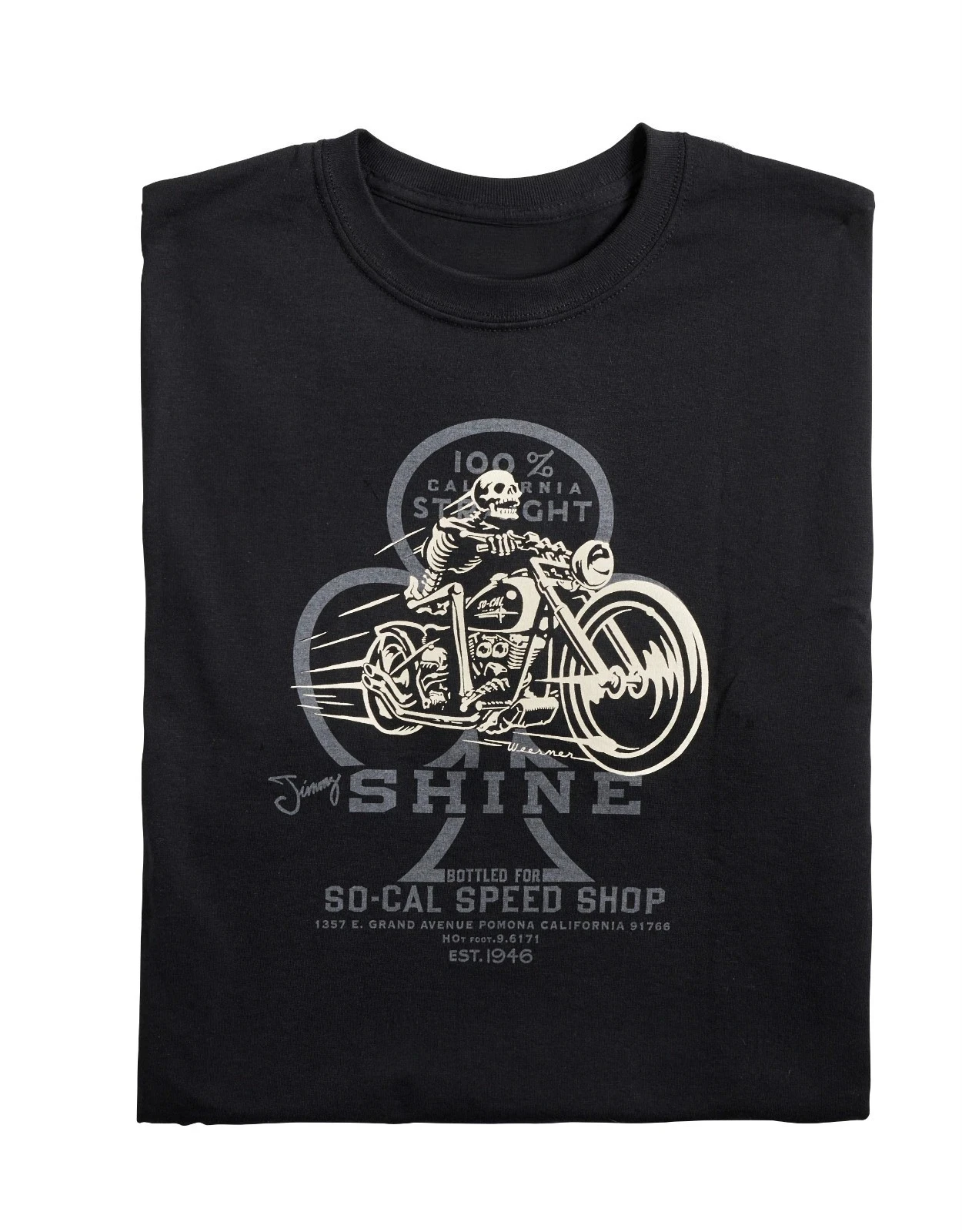 

Men's So-Cal Speed Shop Jimmy Shine Motorcycle Bike Black T-Shirt
