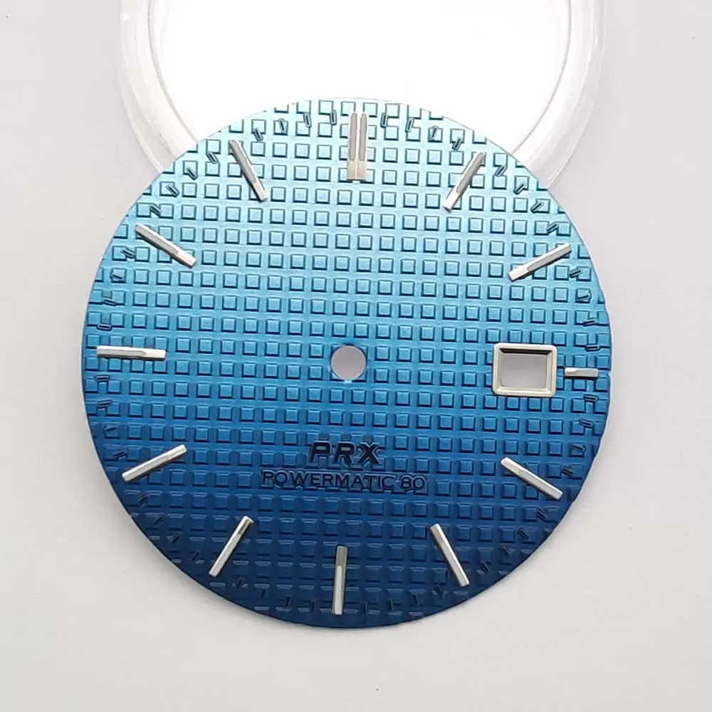 Custom 31.8mm NH35 Watch Dial Luminous Baton Markers, PRX Super Player Style Dial Replacement for NH35 NH36 4R Movement