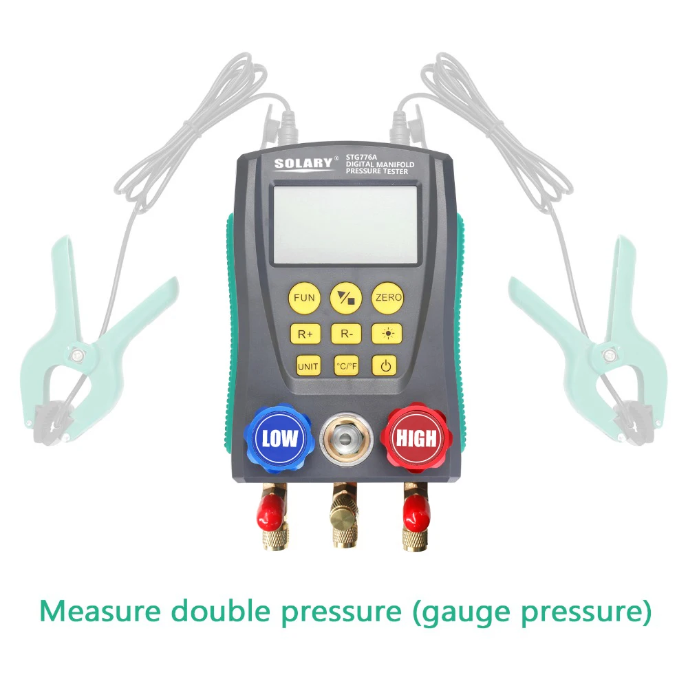 STG776A Digital Vacuum Pressure Multitube Tester Instrumentation Pressure Gauge HVAC Temperature Tester