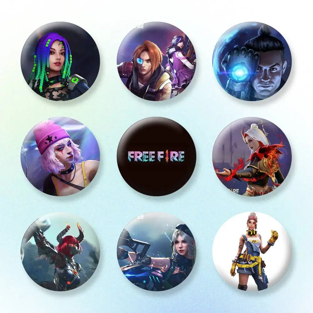 

F-Free F-Fire Moco Dasha Button Pins Backpack Clothing Decor Brooch Badge Jewelry Gifts for Kids