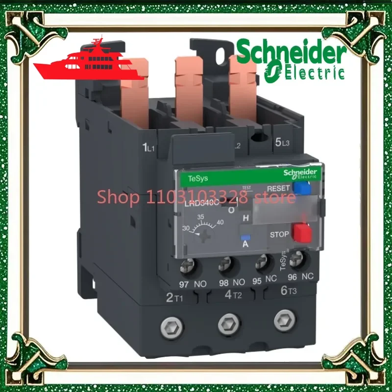 

NEWLRD340C TeSys Deca thermal overload relay, setting current: 30-40A, trip level: 10A, Everlink terminal