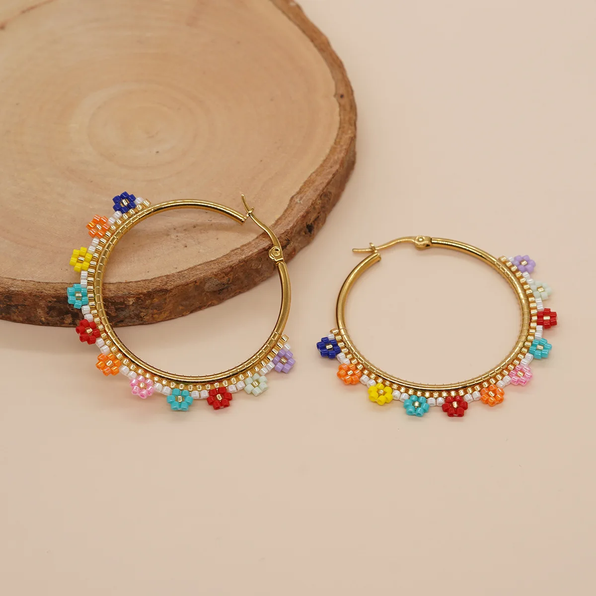 Go2boho Bohemian Miyuki Bead Earrings For Women Tiny Candy Dasiy Flowers Cute Lovely Gifts Handmade Jewelry Holiday Party New