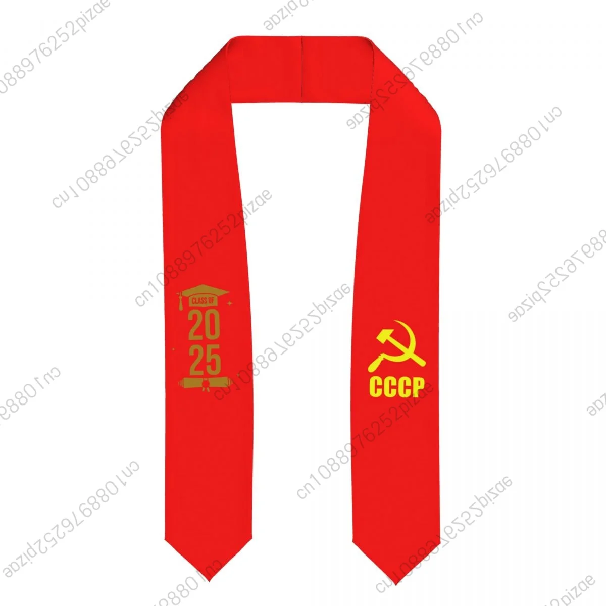

New CCCP USSR Flag Class Of 2025 183*13CM Graduation Stole Sash Scarf For International Students Proud