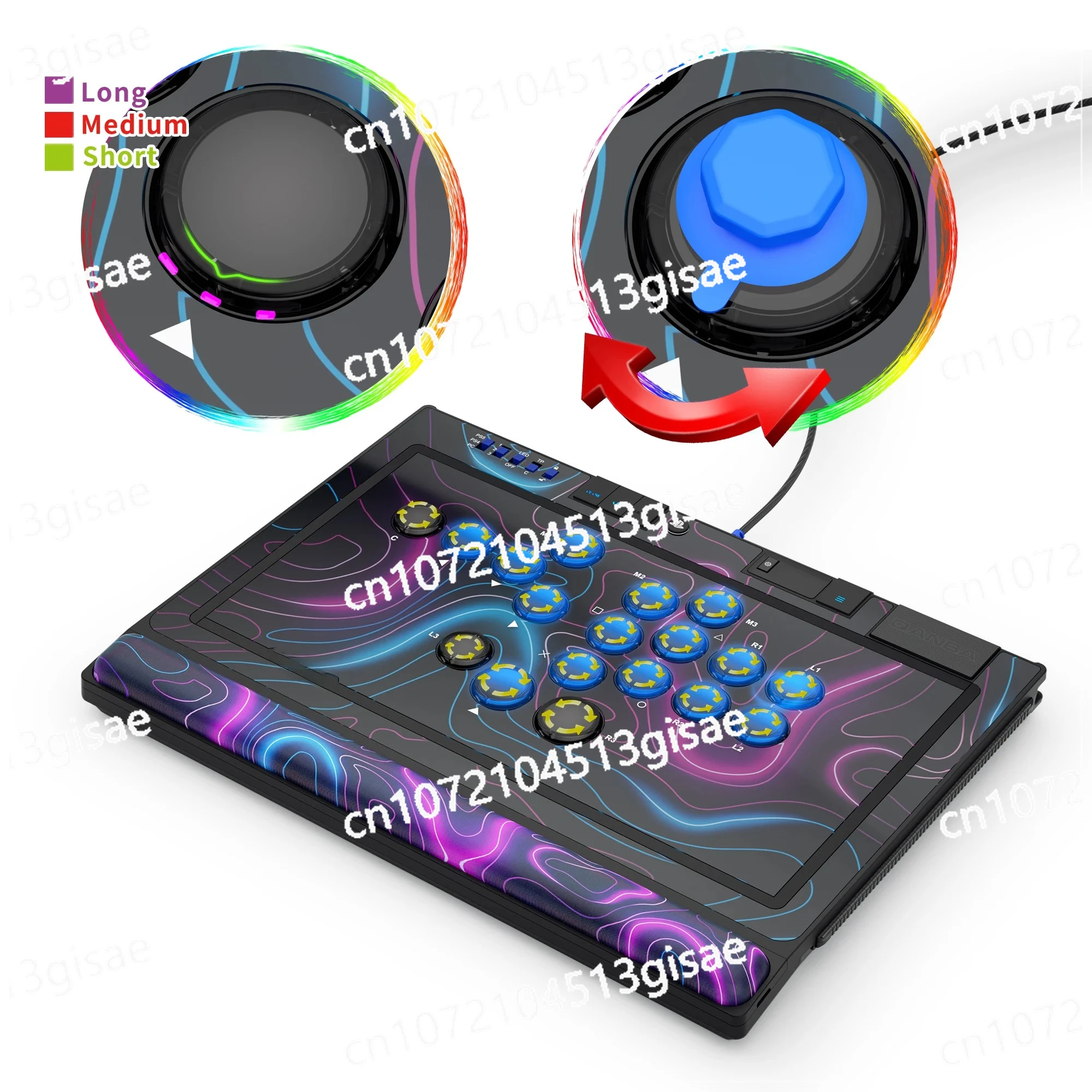 S1 Full-key Arcade Stick Cherry Mechanical Switch Box Keyboard Support PS5, PS4, PC Steam Street Fighter 6