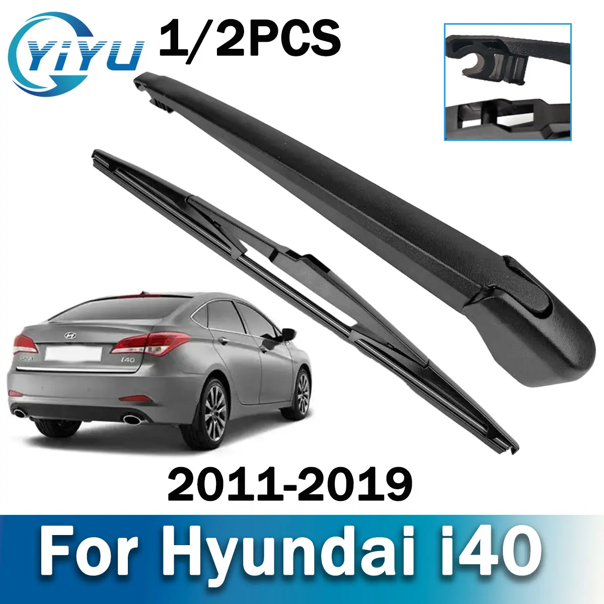 1/2PCS Car Rear Wiper Arm Wiper Blade For Hyundai I40 2011-2019 Car Windshield Windscreen Wipers Brushes Accessories