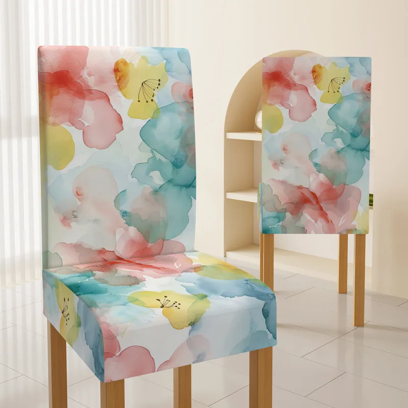Colorful Chair Cover Spandex Decorated Integrated Backrest Comfortable Elastic Seat Cover Dreamy Fashion Home Living Chair Cover