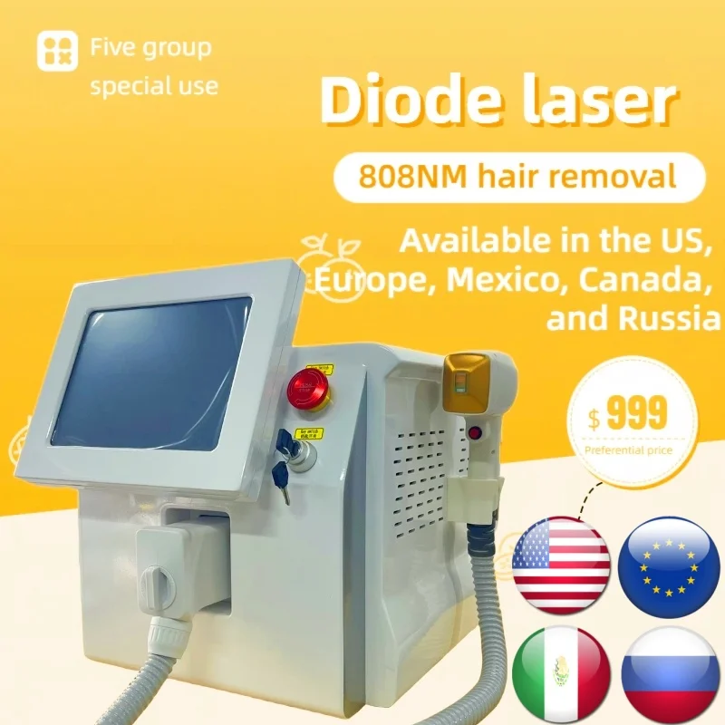 Professional Diode Hair Remover Machine 808nm Whole Body Permanent Painless epilation Beauty Salon Remove Hair 755 1064