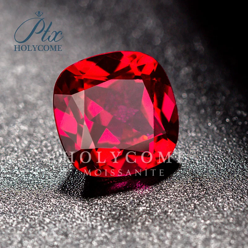 

Lab Ruby Factory Price Red Color VVS1 Cushion Shape Brilliant Cut Loose Gemstone For Earrings anillos