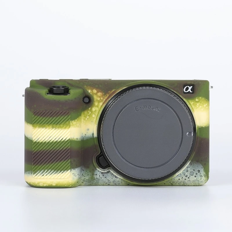 For Sony ZV-E10 Silicone cover, Micro-single camera bag, Shockproof Anti-drop portable Soft rubber case +1 PCS Free Cleaning Pen