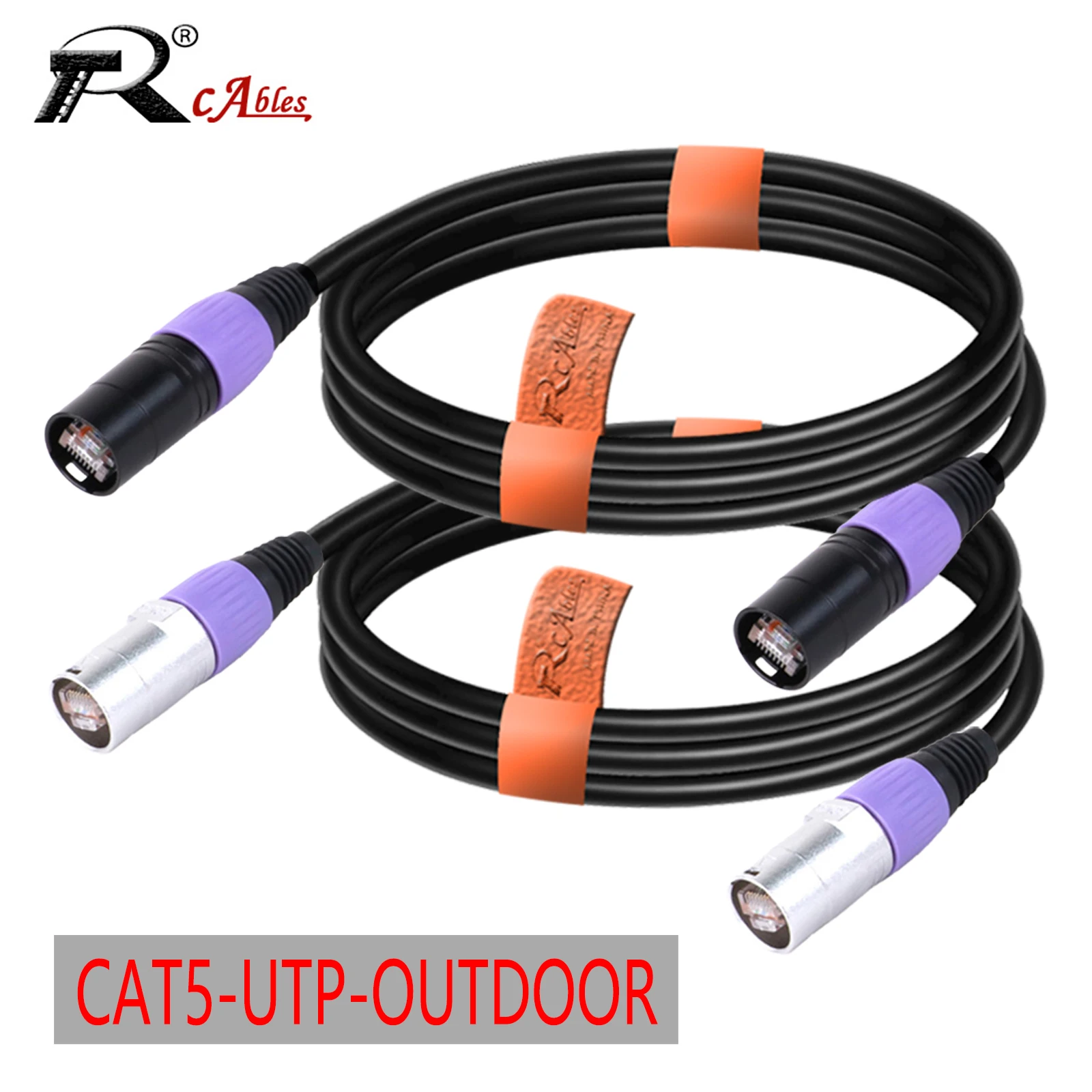 

0.3M-100M Outdoor UTP Cat5E/CAT5 Stage Ethernet Extension Cable LAN Network Unshielded Cable with Zinc Alloy RJ45 EtherCON Plug