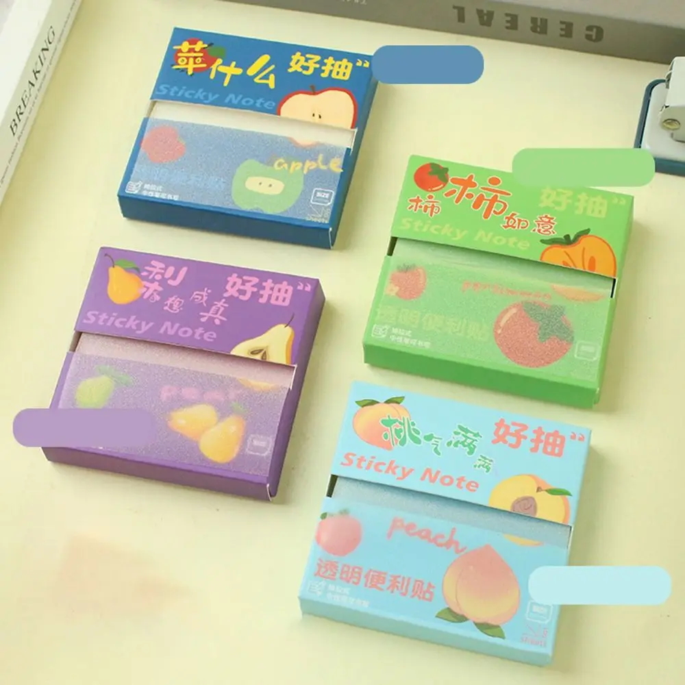 100 Lembar Serbaguna Tipe Tarik Keluar Catatan Tempel Perekat Diri Stiker Perencana Mutiara Kertas Memo Pad Perlengkapan Sekolah