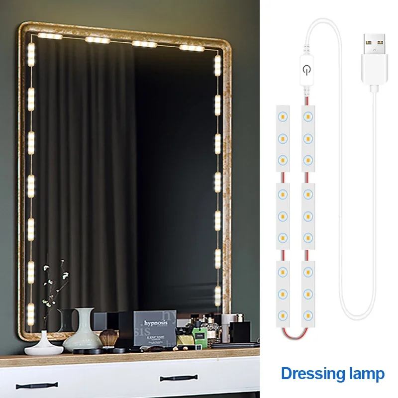 LED line light USB dimmerabile Touch Dressing Mirror specchio per il trucco luci camera da letto bagno comò specchio luce