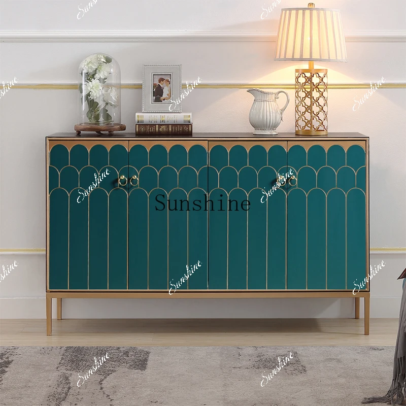 

New Chinese light luxury entrance home door locker American painted side cabinet FT