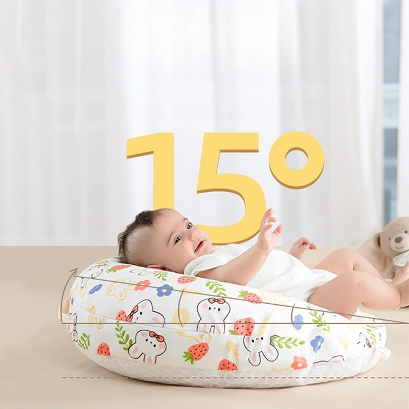 0-3 Years Newborn Baby Nursing Pillows Cute Cartoon Print Slope Pillow Anti Spitting Milk Pillows Baby Newborn Feeding Tools New