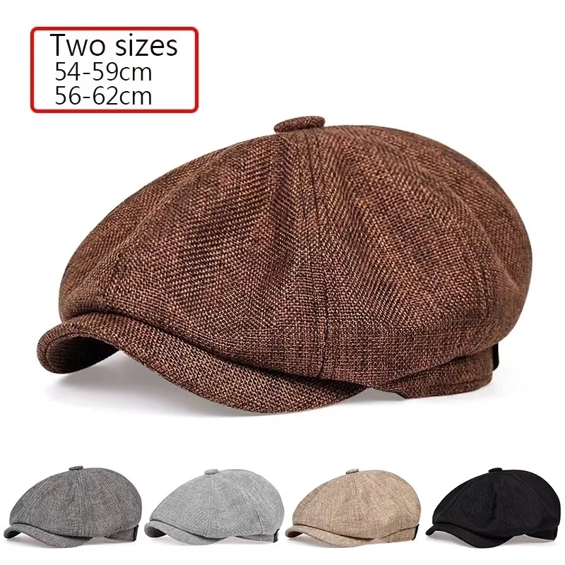 

Men Casual Hat Spring Autumn Retro Beret Hats Wild Casual Hats Unisex Wild Octagonal Cap for Men Street Caps Gorras