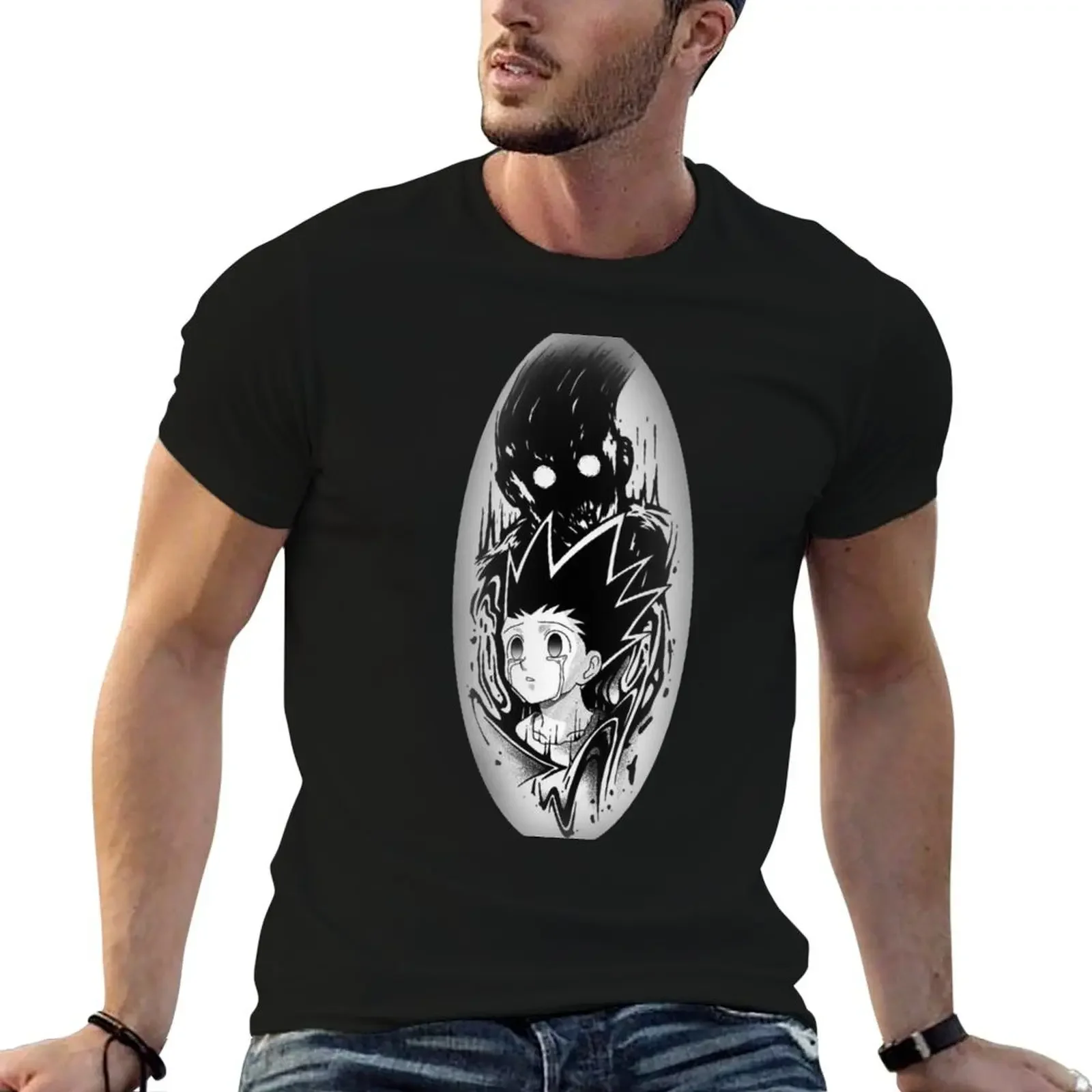 

Main anime character rage moment fanart T-Shirt plain man clothes sublime plus size clothes oversized t shirts for men