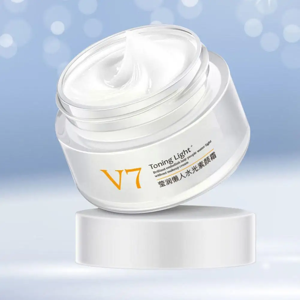 50g V7 Toning Light Face Cream Brighten Skin Tone Fade Hydrating Non Creams Aging Greasy Anti Whitening Moisturizing Blemis R1A9