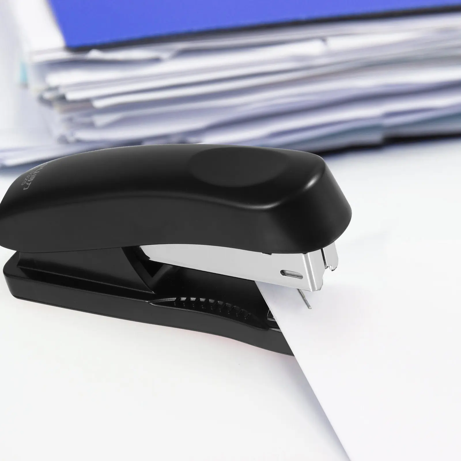 

4Pcs Black Delicate Stapler Made of Materials Easy Carry Quick Stapling Student Stationery Gift for Kids Colleagues