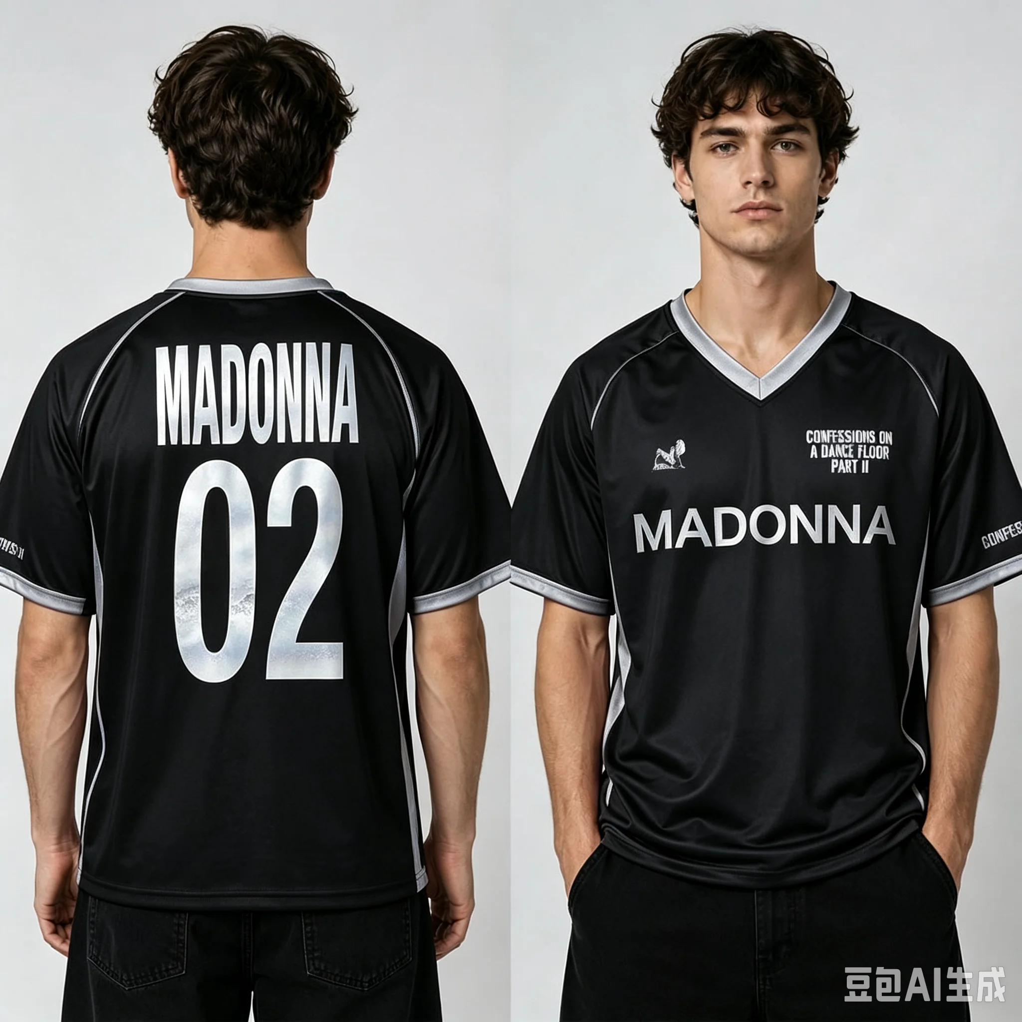New Family Matching Madonna Confessions on A Dance Floor 02 Pink Football Jersey Parent-Kid Quick Dry Streetwear Tee