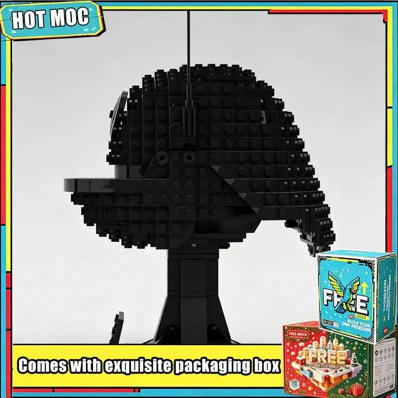 640PCS Battle Station Operator Helmet Model MOC Building Blocks Custom Puzzle DIY Assembly Creative Display Collection Toy Gift