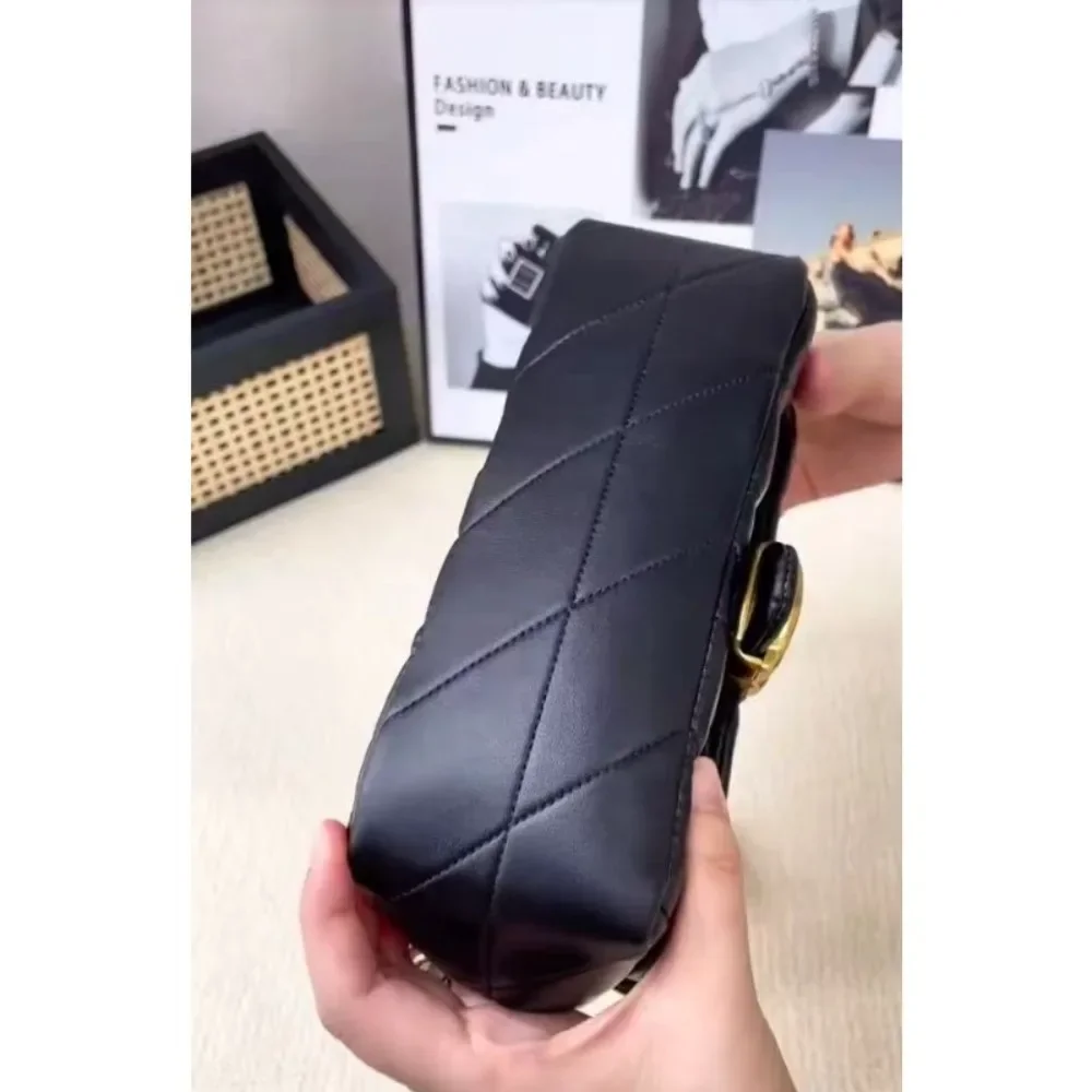 Gesteppte Tabby-Tasche für Herbst/Winter, kleine quadratische Tasche mit Rautengitter-Lederkette, Umhängetasche mit einer Schulter