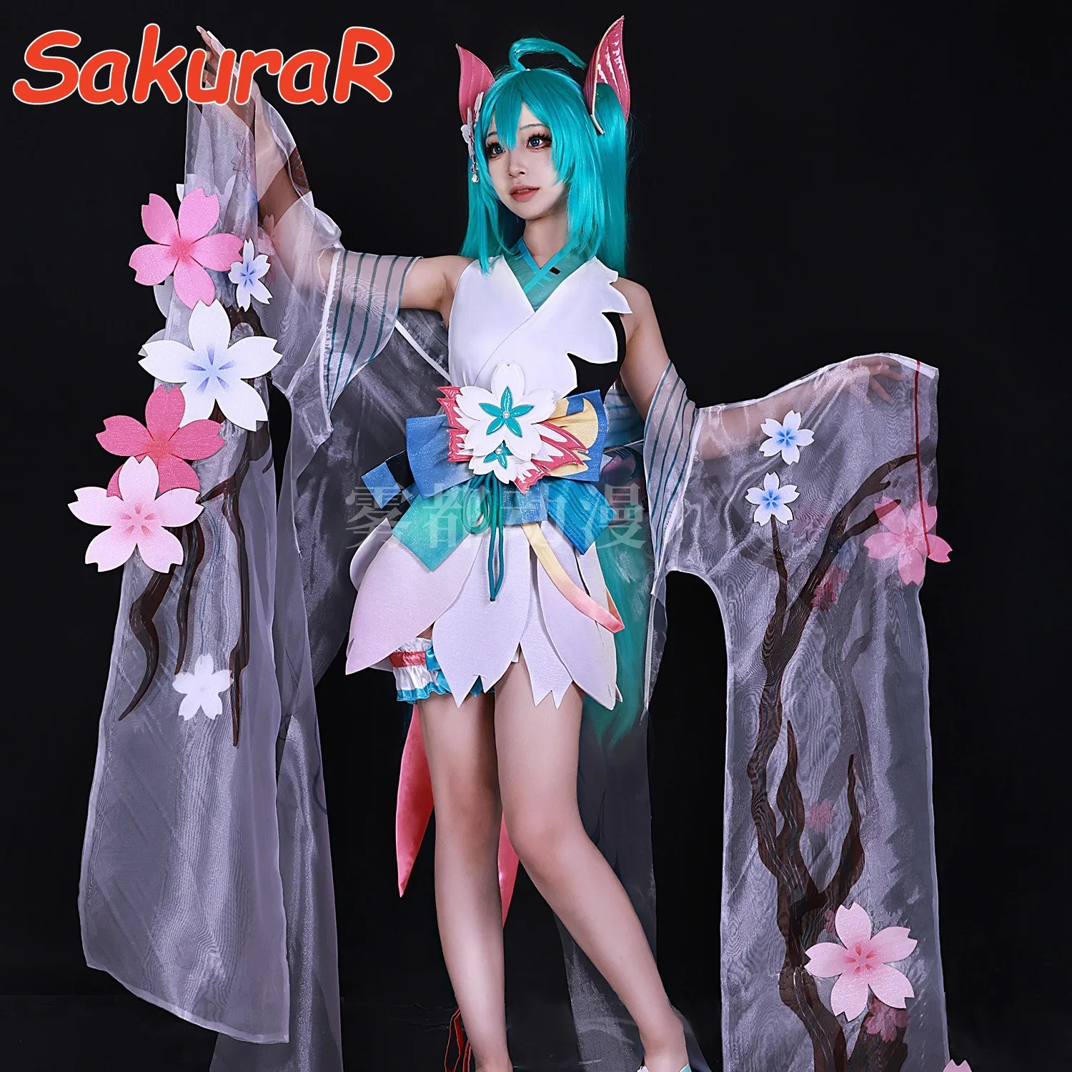 

SSR Onmyoji ролевая игра Collab x Miku кимоно юката наряд парик обувь аниме Вечеринка маскарадное платье Хэллоуин Косплей Костюм для женщин девочек