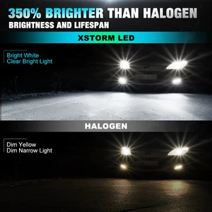 Lâmpada do farol do XSTORM-LED para o carro, luzes de nevoeiro, luz de condução do dia, auto lâmpada, 6500 K branco, 12V, H1, H3, 20000LM 8 principais vendas lâmpada led automotivo - №8