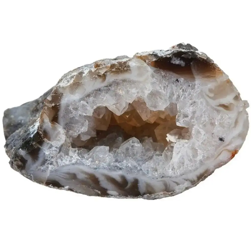 Stone Crafts Natural Agate Geodes Carved DIY Mini Cornucopia Mineral Ore Rough Natural Raw Stone Ornaments Teaching Samples