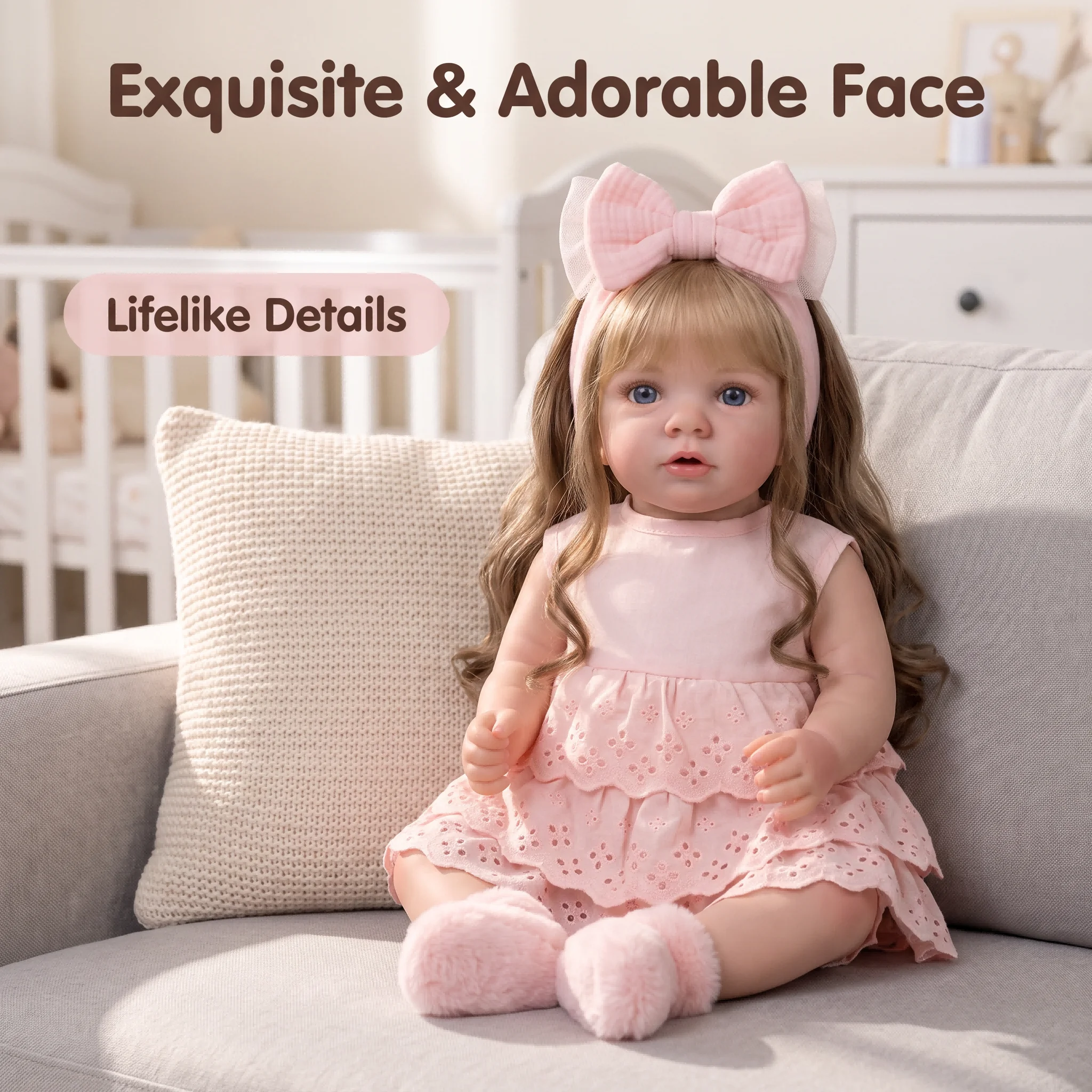 NPK 52cm Reborn Toddler Girl Missy With 3D Skin Multiple Layers Painting Visible Veins High Quality Collectible Art Doll