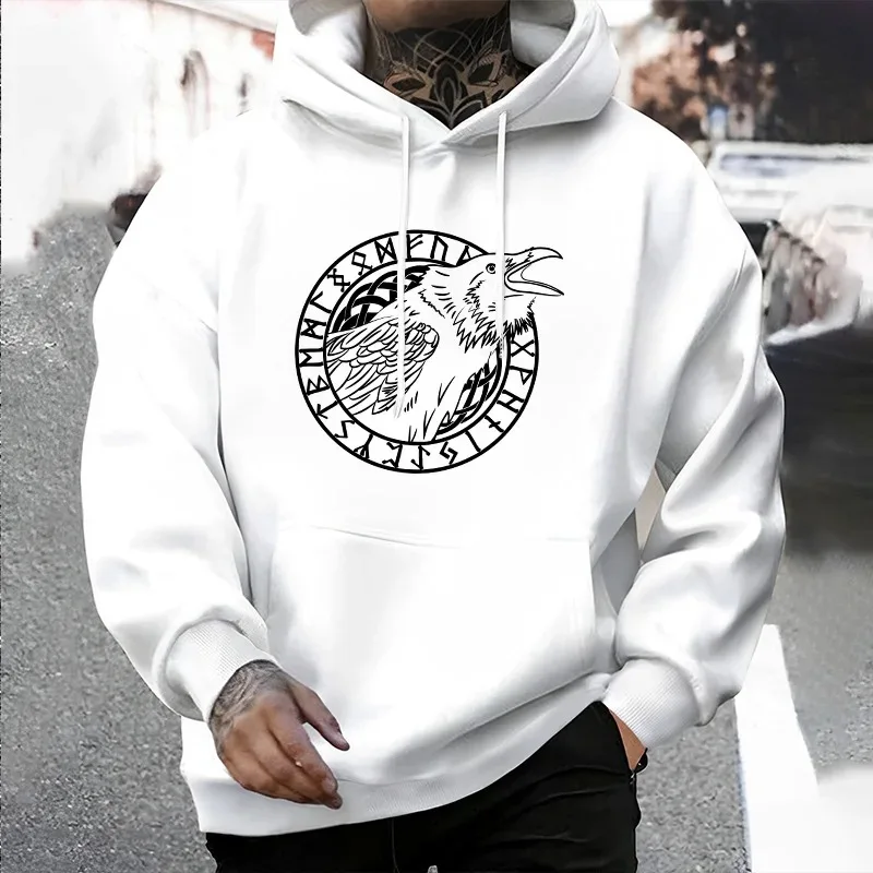 

2025 Autumn and Winter new Mens loose and casual hoodied Sweatshirt Fashion daily Hip Hop streetwear Male Hooded pullover