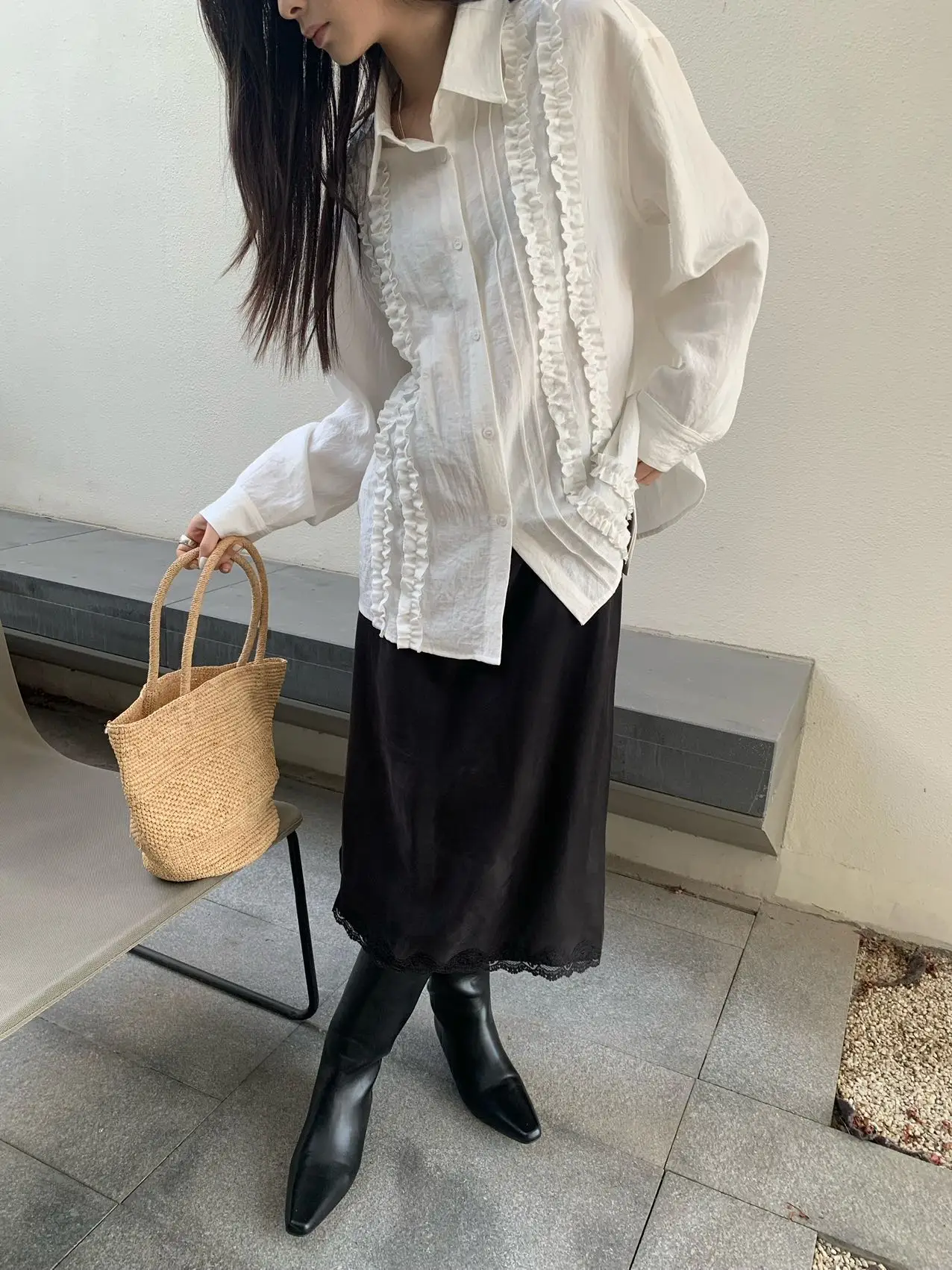 

Женская повседневная модная рубашка с длинным рукавом и воротником, с деревянным узором, удобная, дышащая, весенняя коллекция ZS435