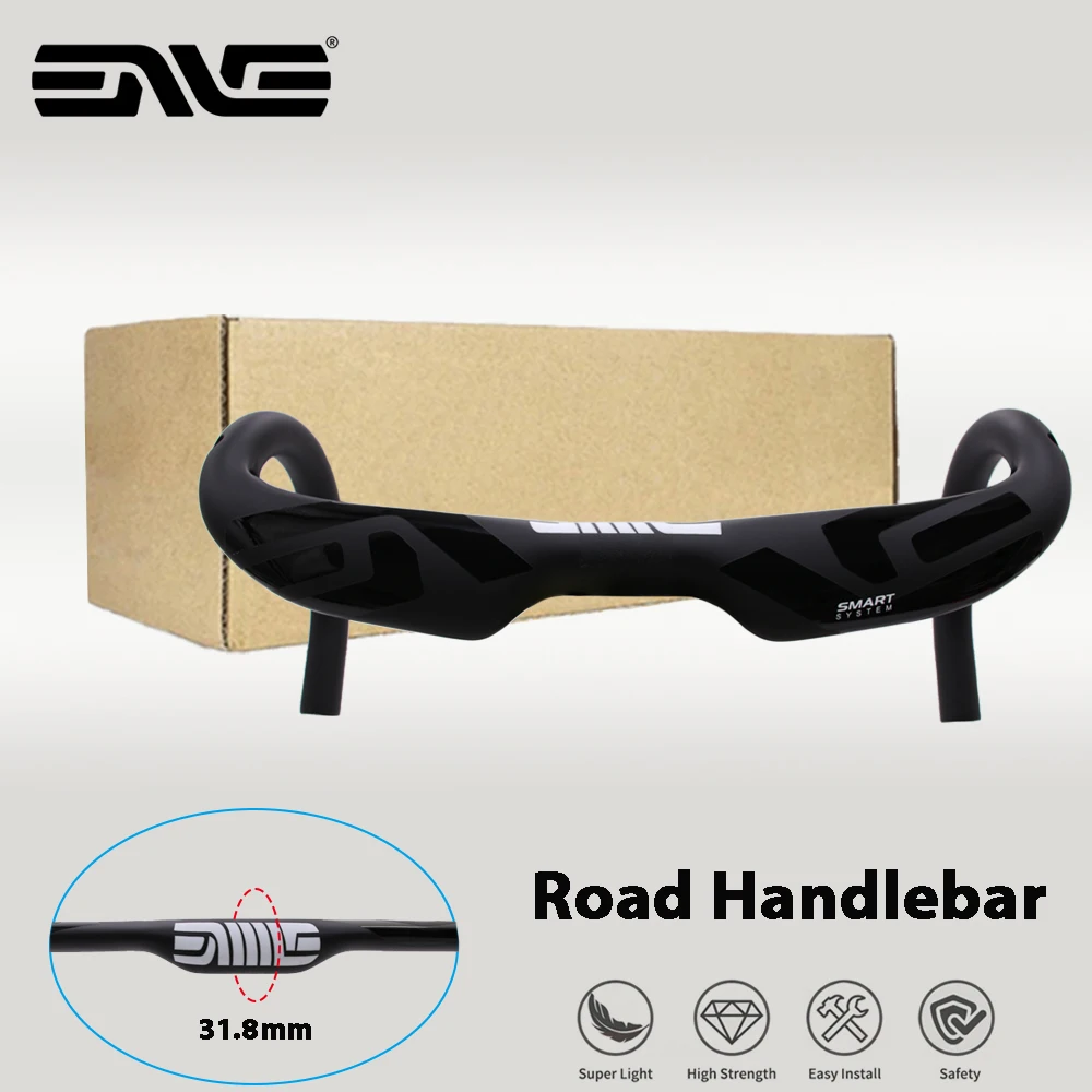 

Full Carbon Fiber Road Handlebar 31.8mm Diameter Black Matt Internal Routing Options 380/400/420/440mm Half Matte/Half Gloss