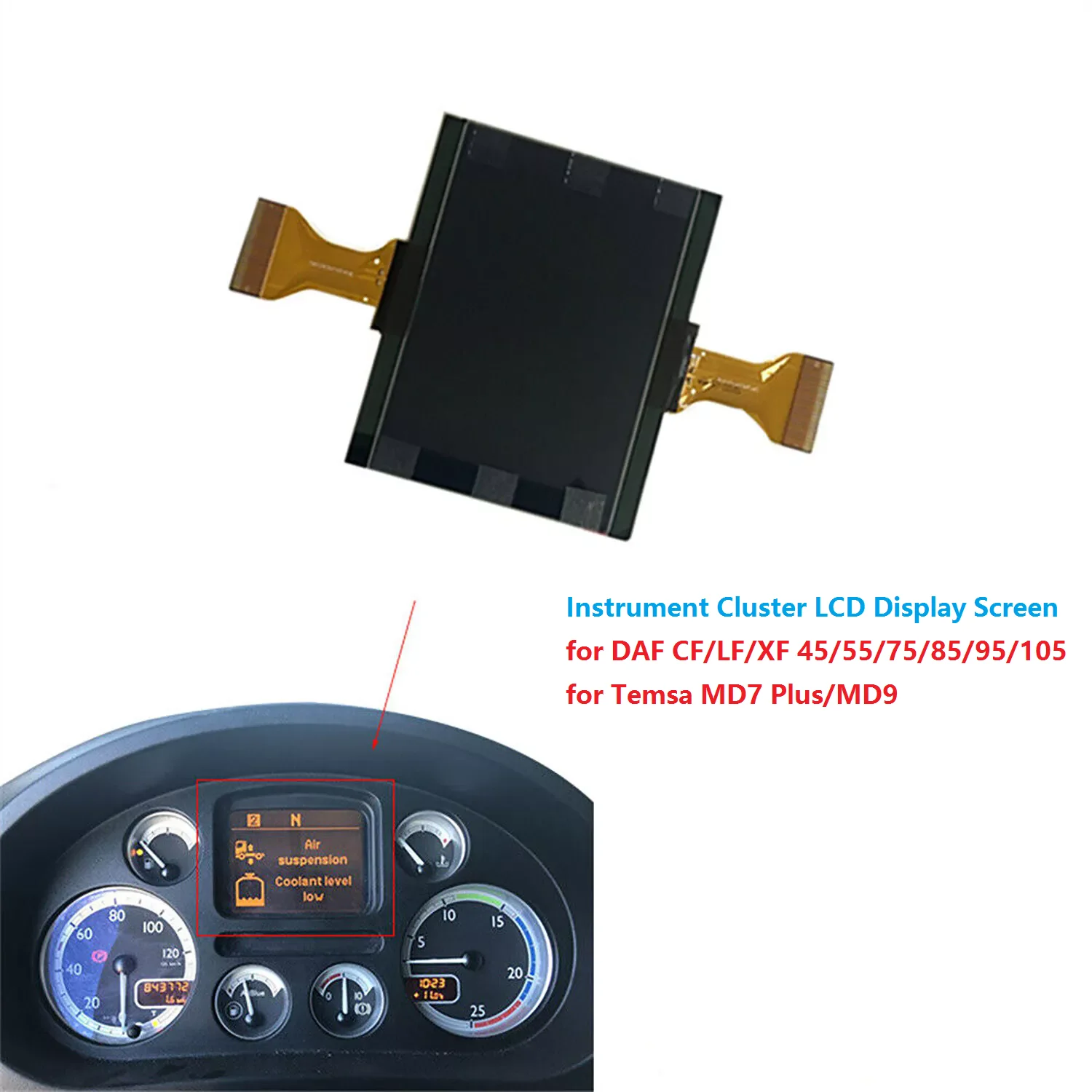 Instrument LCD Display Replacement For DAF TRUCK Cluster LF/ CF/ XF 45/55/75/85 /95 5010595267 1629662 5010595687 A2C53407169