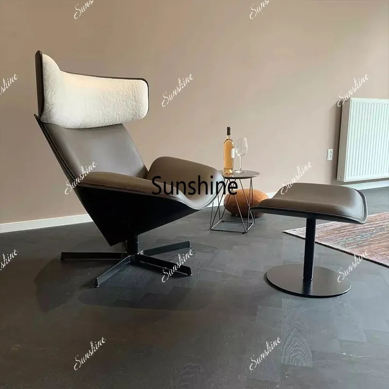 Nordic special-shaped fiberglass zongzi chair high-back rotating leisure chair  FT