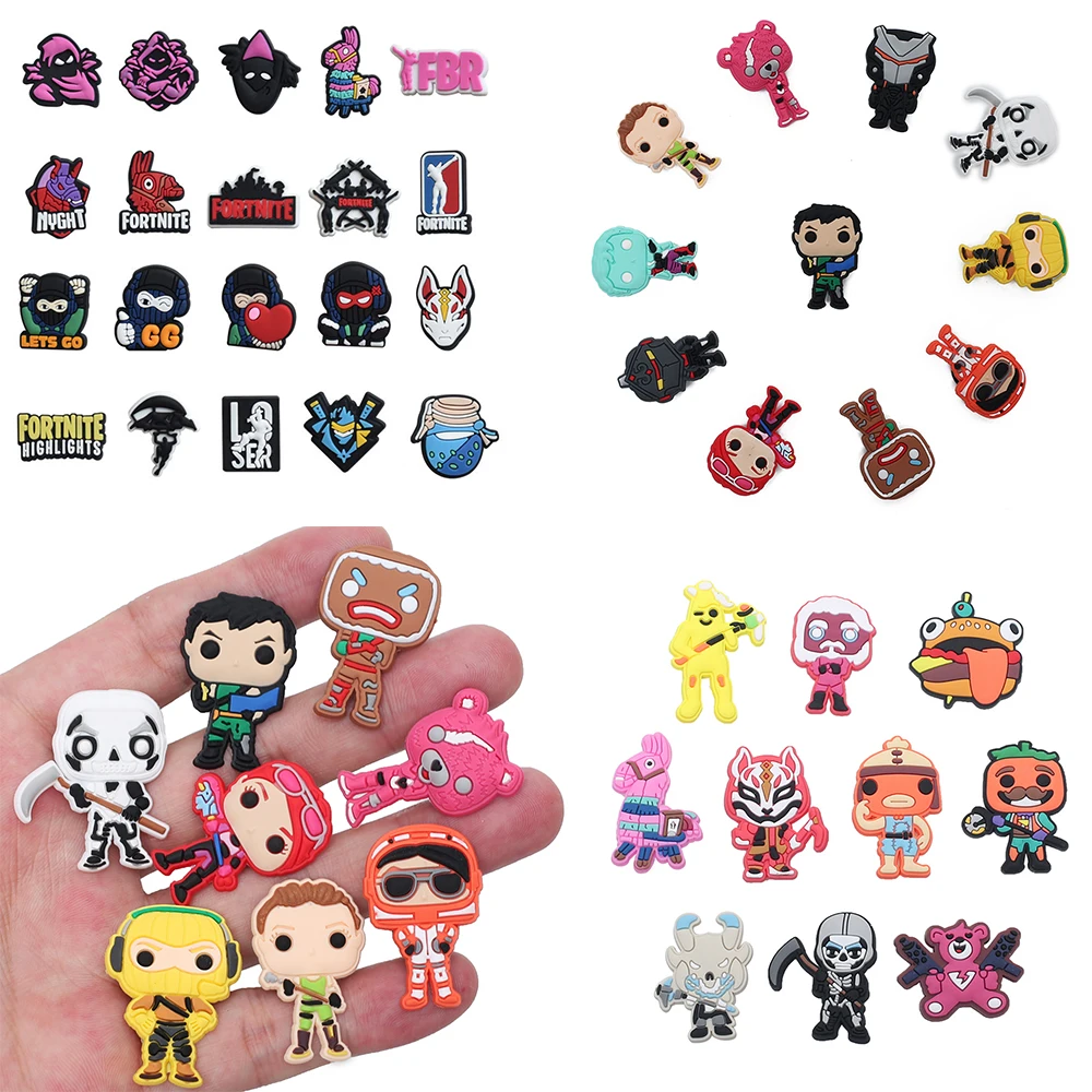 11-20pcs/set Game Characters Popular series for Cartoon Shoe Charms Accessories DIY Shoe Decoration for Classic Clog Kids Gifts