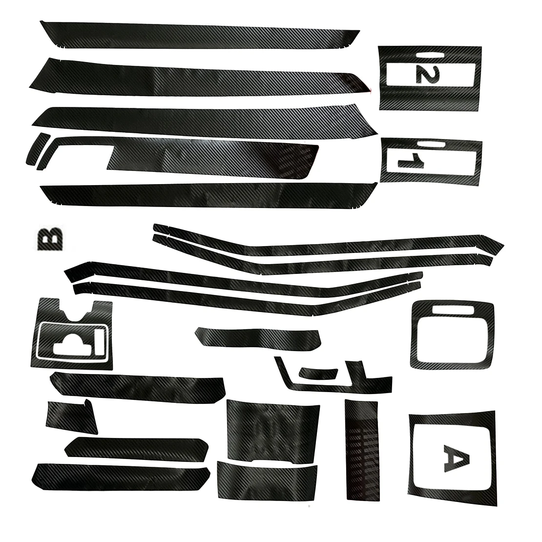 

1 Set LHD Car Interior DIY Sticker Decal Dashboard Gear Shift Panel Cover Trim Fit for Mercedes Benz E Class W212 2009-2013