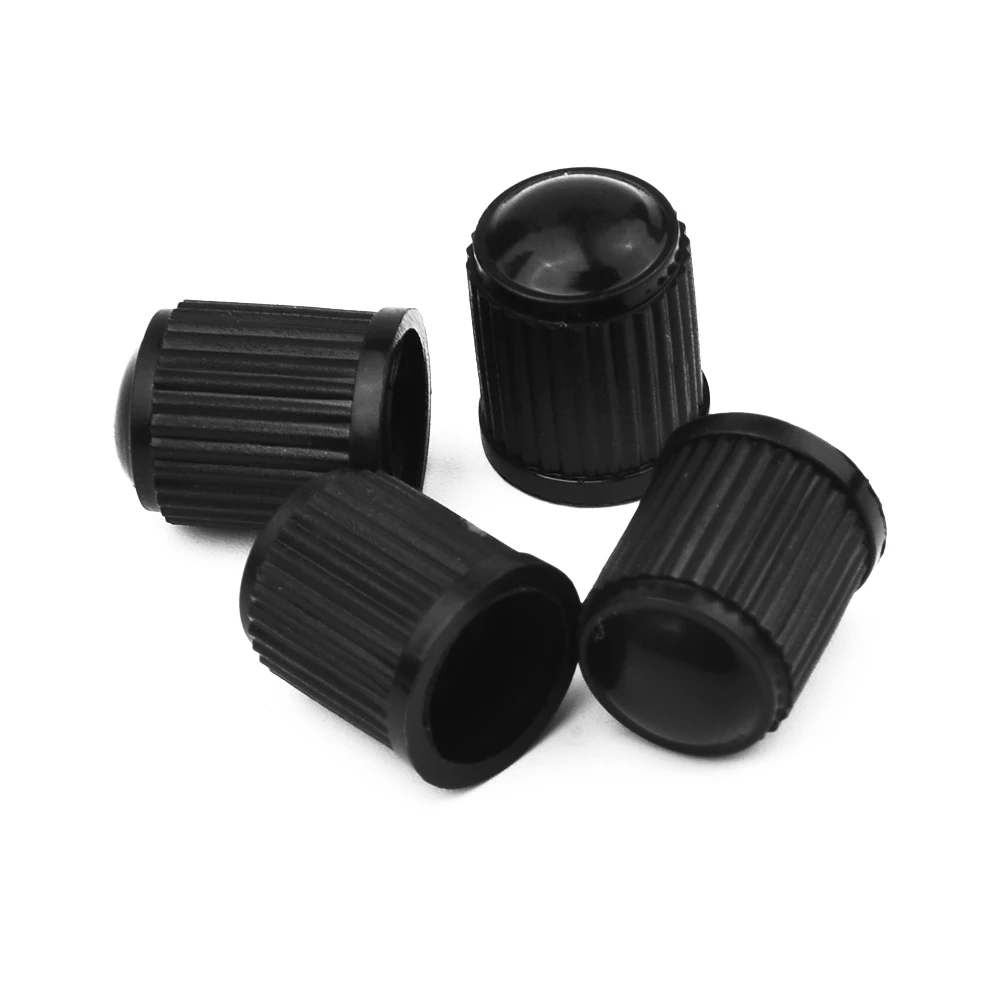 20PCS Car Tyre Valve Black Bike Tyre Plastic Cap Dome Shape Dust Valve   1x1.3cm Automotive  Tire Valve Stem Cap