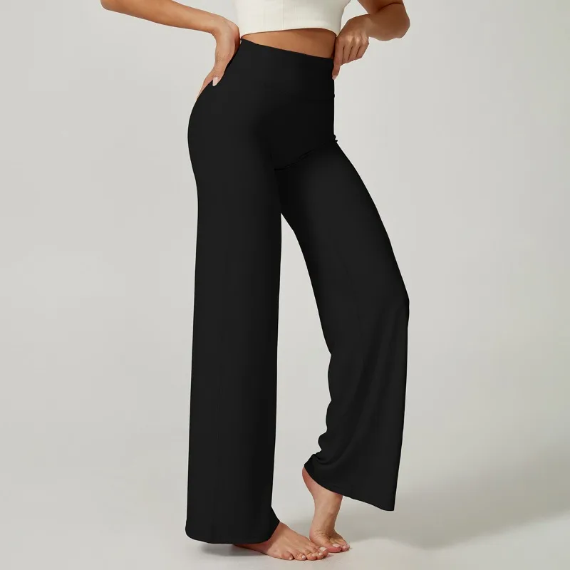 Straight Leg Pants Ultra Soft Butter Fabric Women Mid-Waist Yoga Pants Naked Feel Sports Leggings Pilates Running Sport Trousers