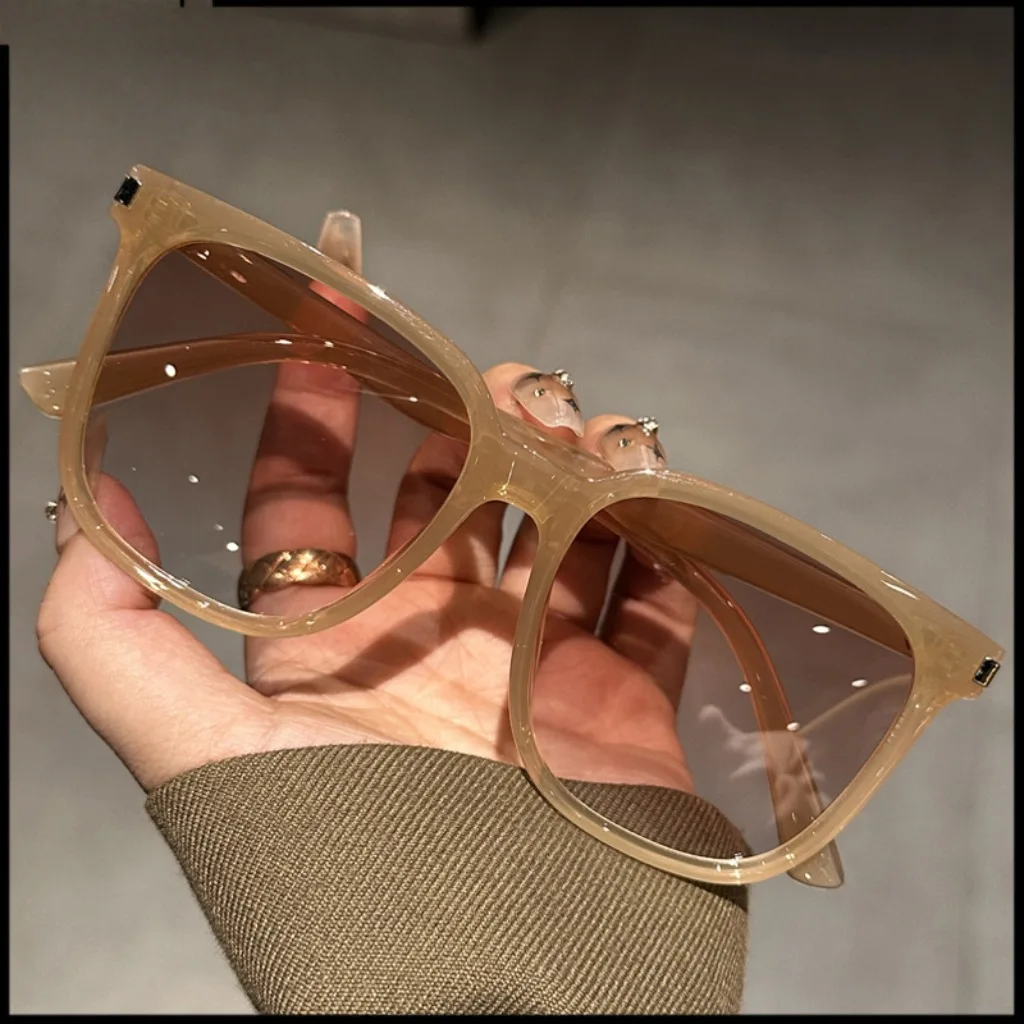 جديد أزياء المرأة النظارات الشمسية مصمم العلامة التجارية الرجعية إطار كبير نظارات الرجال عارضة القيادة السفر حماية UV400 #5