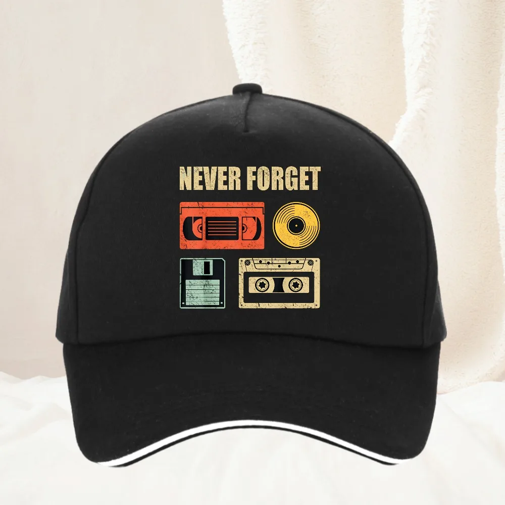 

Never Forget The Old Radio Men Women printing Baseball Cap Summer Couple Adjustable Golf hat Snapback