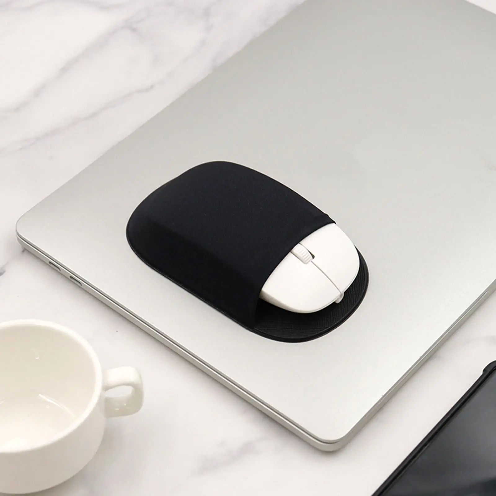 Portable Laptop Back Storage Bag Self Adhesive Stretch Fabric Pouch for External Drive Wireless Mouse Earphones Cables Pens