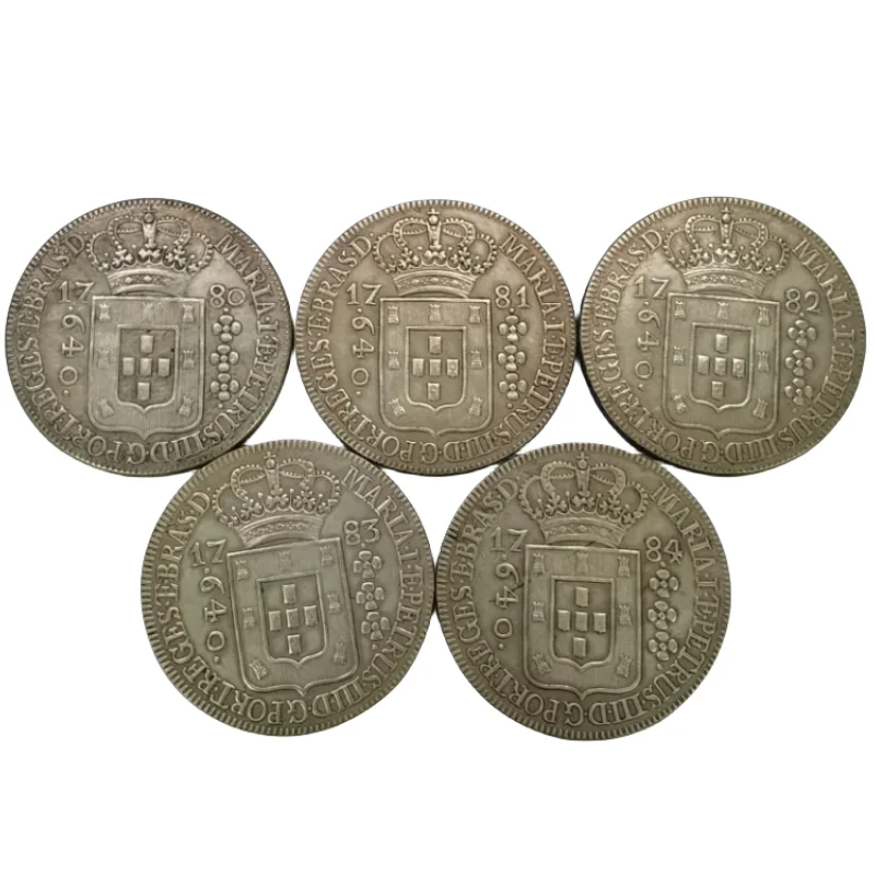 

Brazil 640 Reis - Maria I & Pedro III Silver Copy Coin 5 dates to choose (1780.1781.1782.1783.1784 )