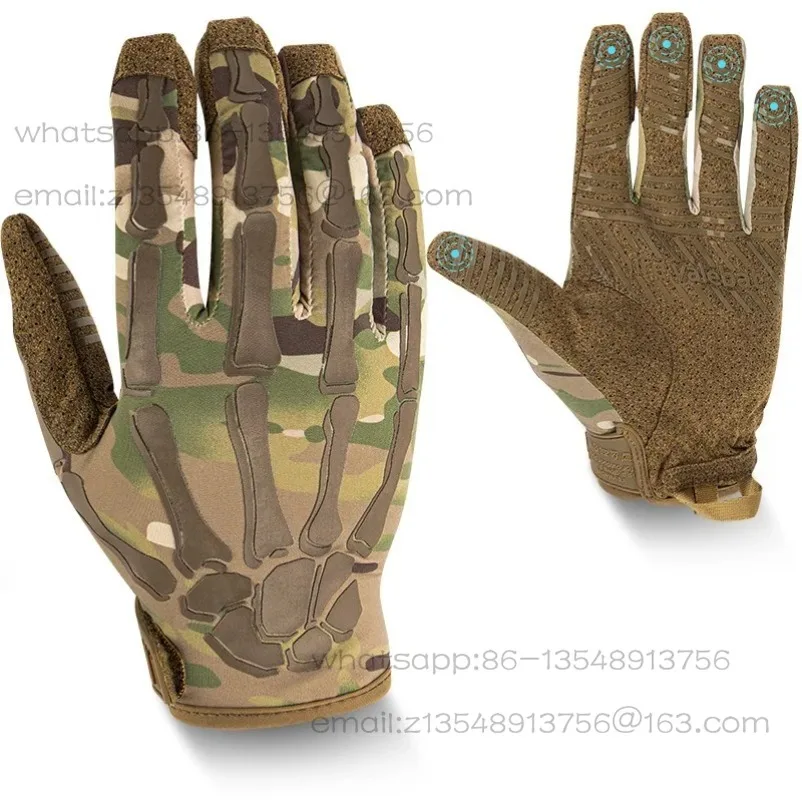 Suitable for cross-border new ice silk motorcycle anti-skid sunscreen breathable wear-resistant riding gloves spring and summer