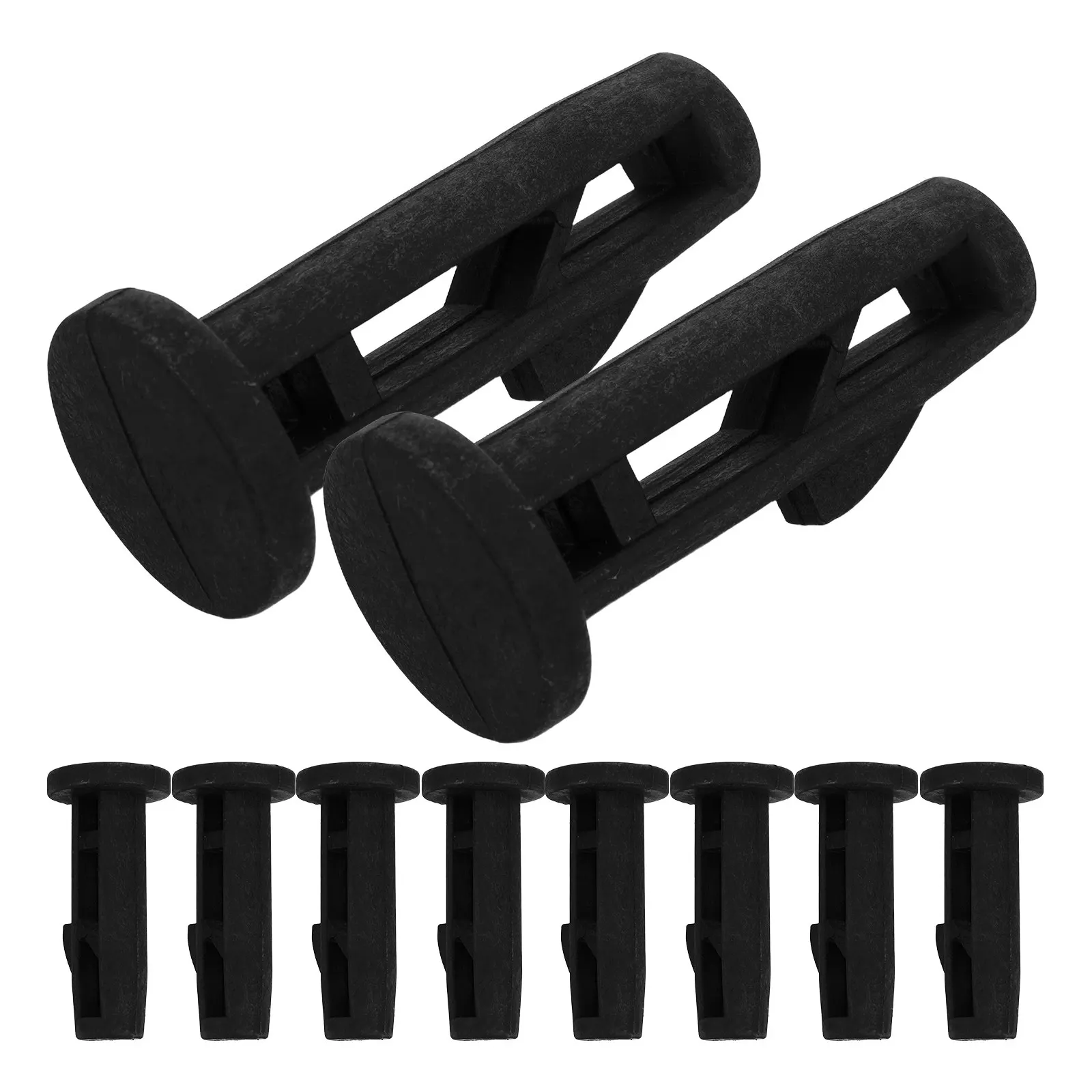 

10Pcs Outdoor Trash Can Lid Latch Hinge Black Plastic Universal Compatibility Swing Lock Clip for Garbage Bins Parks Streets