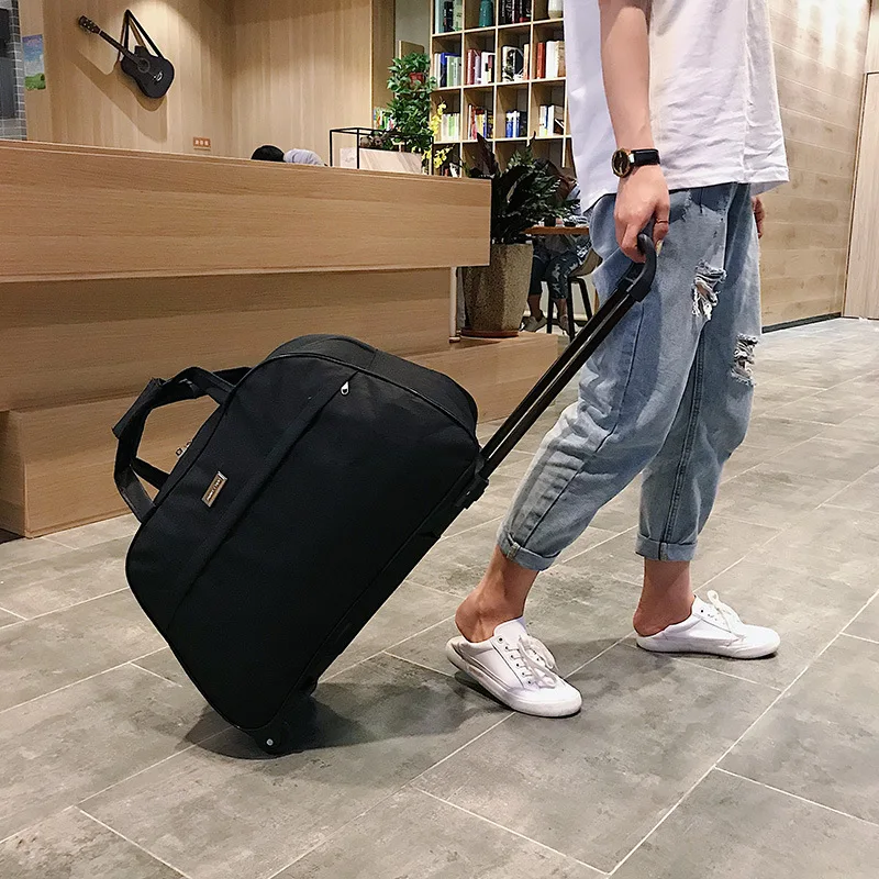 大容量トラベルバッグ荷物ハンドバッグ機内持ち込みスーツケースポリエステルビジネス-olスタイルシングルホイールユース男女兼用