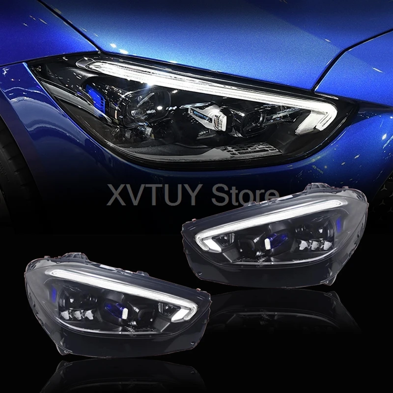 For Mercedes-Benz W206 Headlight Assembly C Class 2022 2023 2024 Car Led Headlamp 12V Auto Lights Projector Lens Accessories Kit