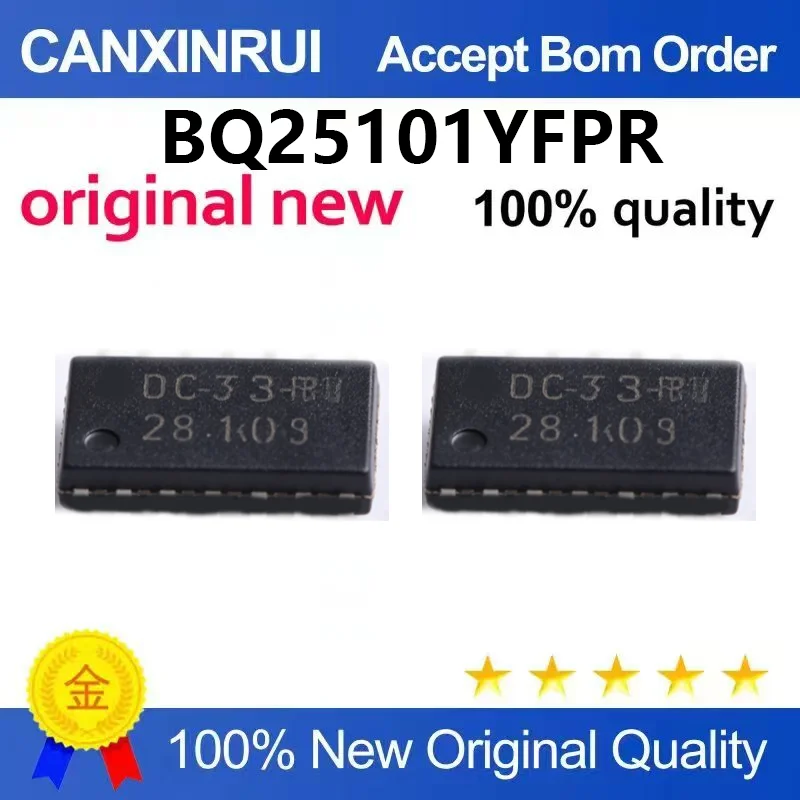 （5pcs-100pcs）Original genuine BQ25101YFPR DSBGA-6 250-mA single cell lithium-ion battery charger chip