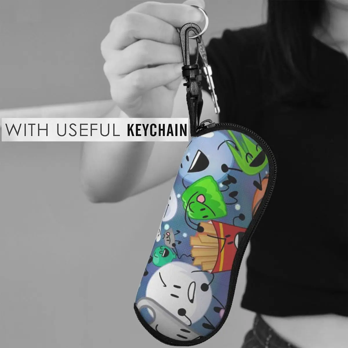 BFDI シェルメガネケースポータブルサングラスボックス女性男性ソフト眼鏡バッグポーチ